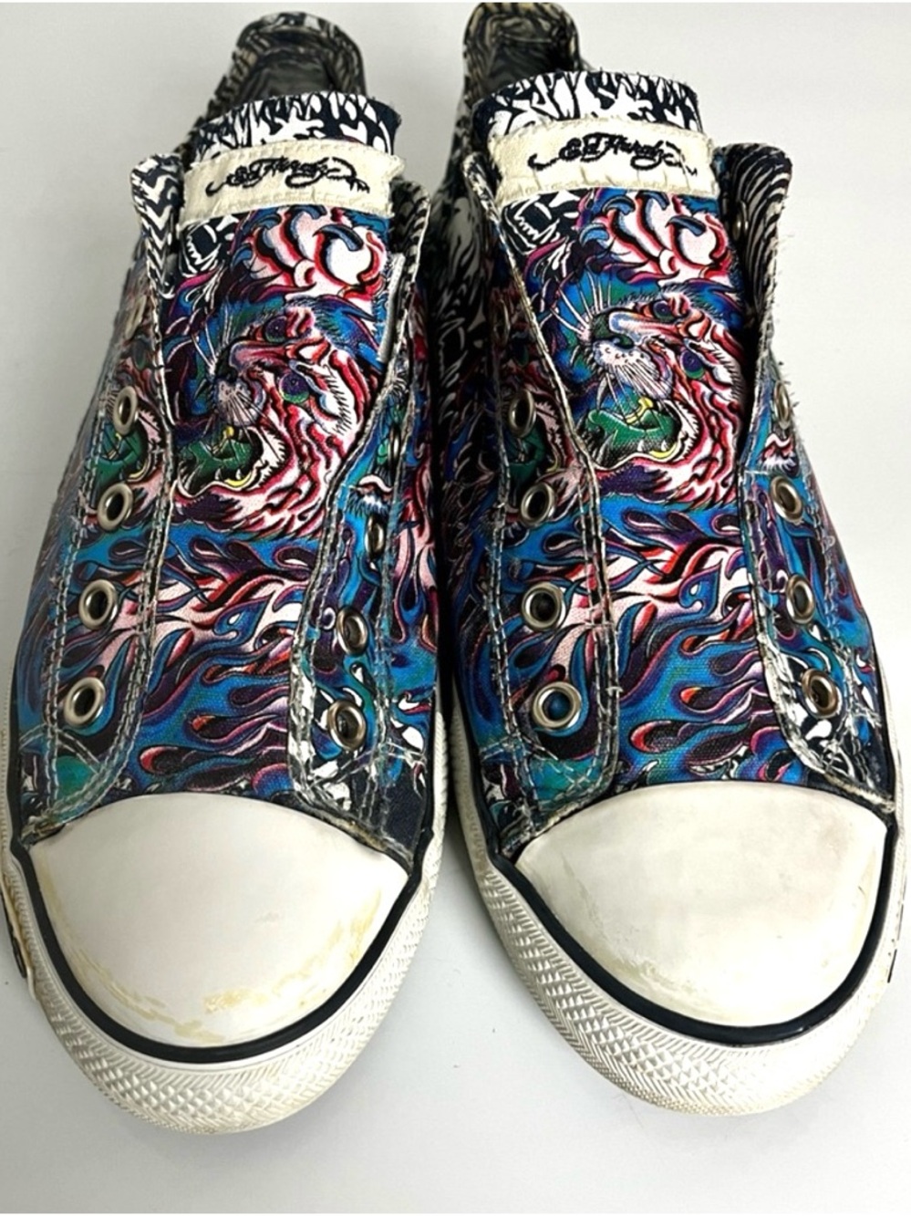 Ed Hardy Tiger Graphic Sneakers | Y2K Tattoo Style | Women’s 8.5 - Picture 3 of 8